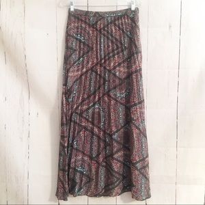 Anthropologie Lucy & Laurel Maxi Skirt Lined Boho